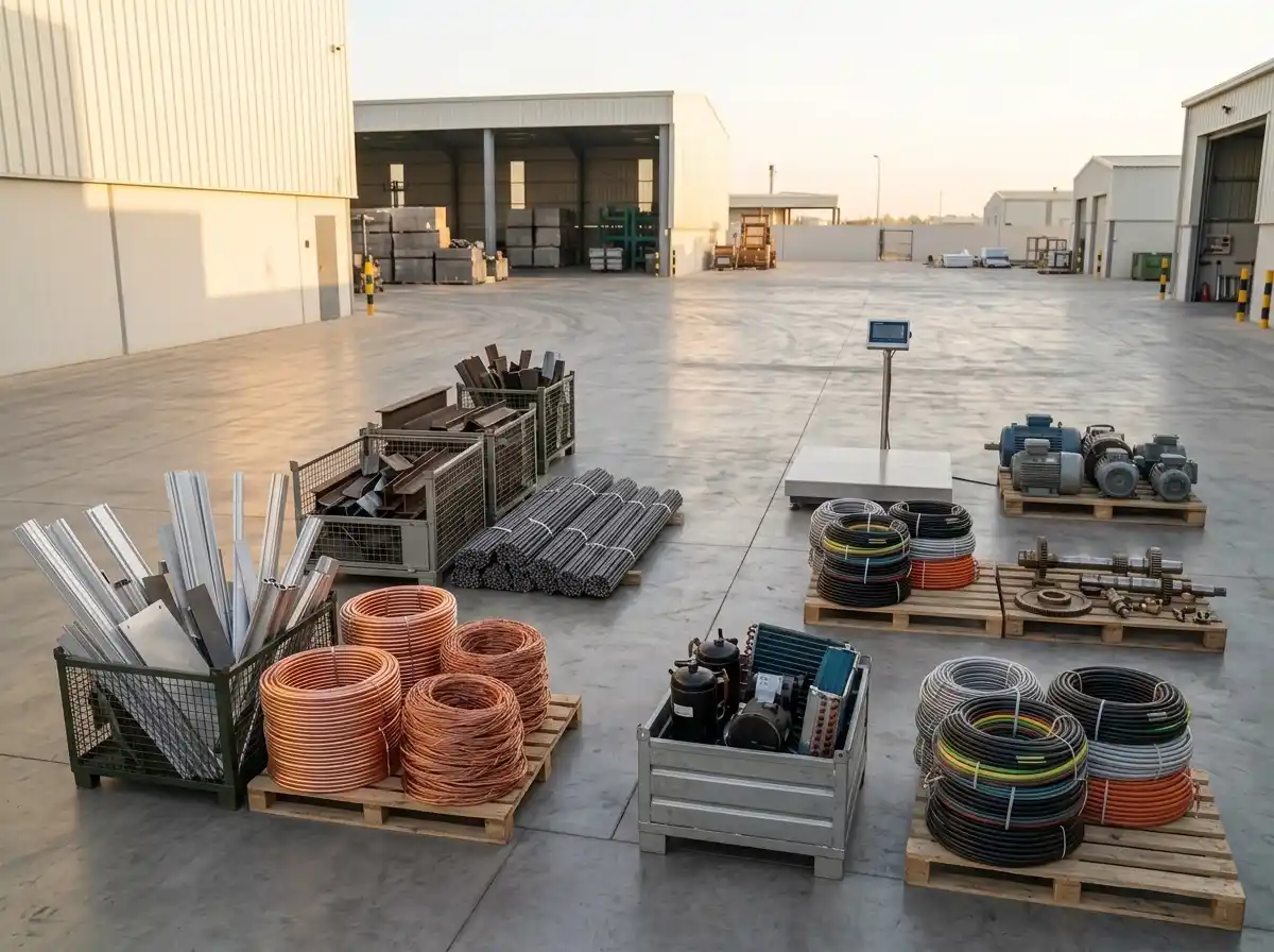 Different scrap metal materials available for assessment in Jeddah